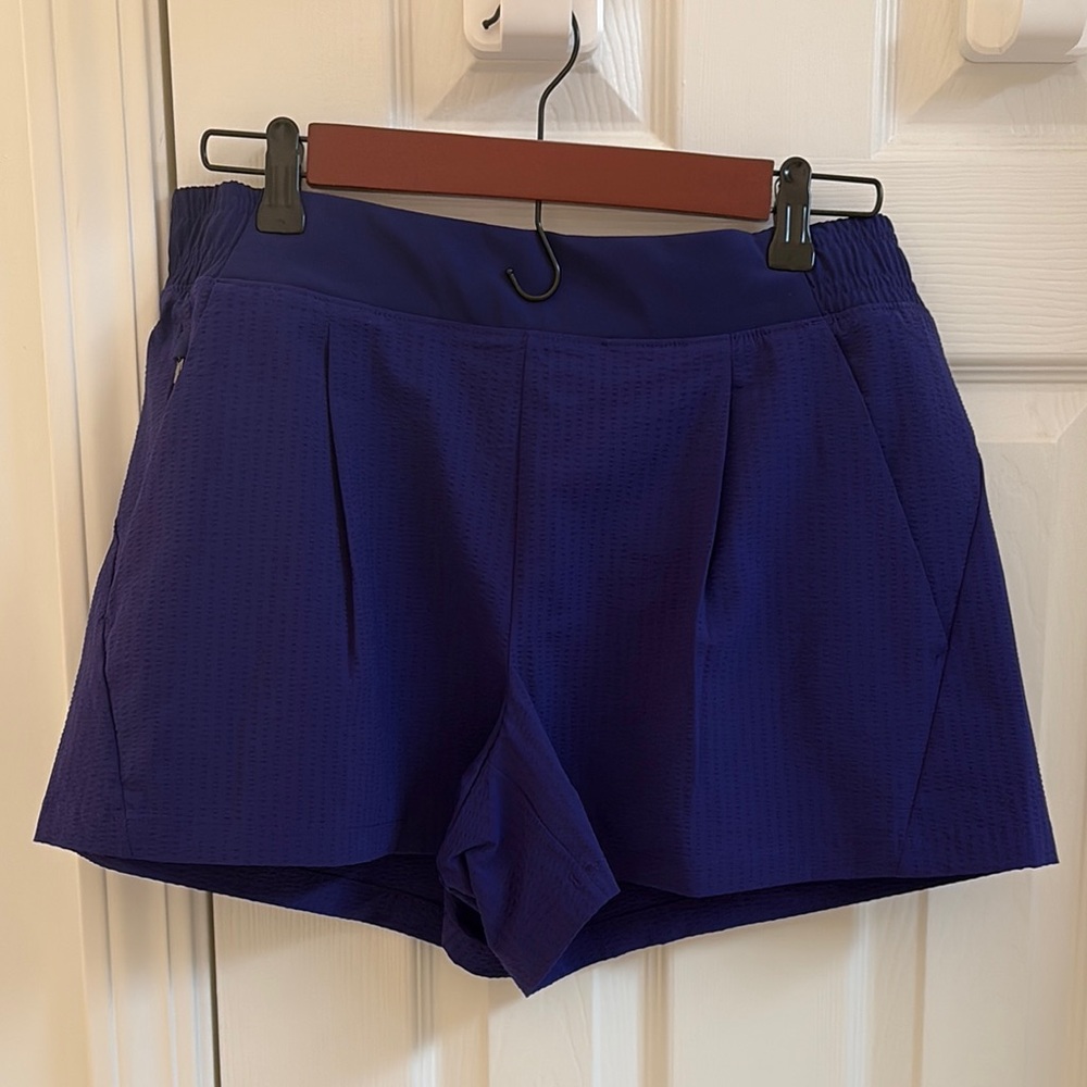 Athleta Blue Athletic Shorts Tailored Fit